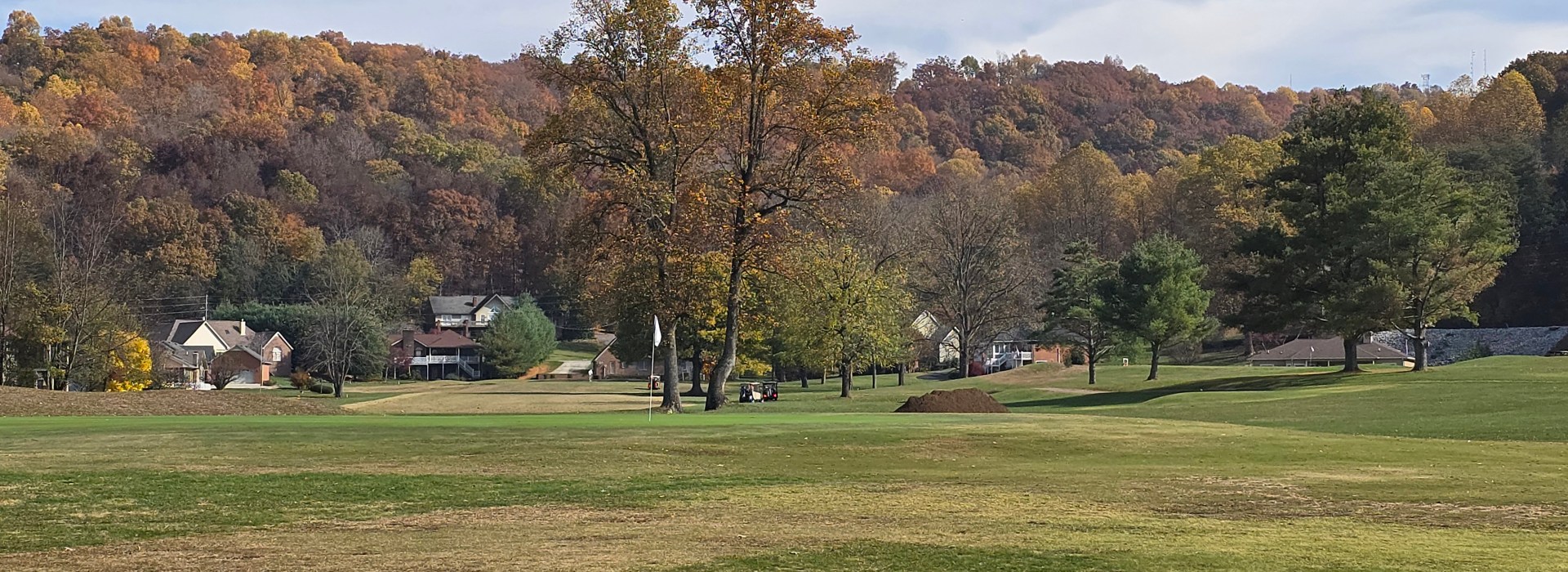 Golf course in autumn